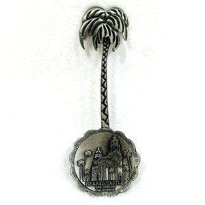 Hearst Castle Souvenir Spoon - 1990 Josef Pewter Signed